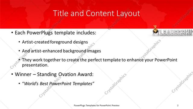 Title and Content presentation slide layout