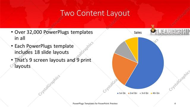Two Content presentation slide layout
