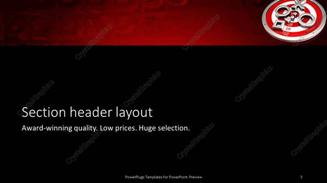 Section Header presentation slide layout