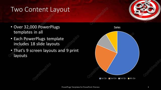 Two Content presentation slide layout