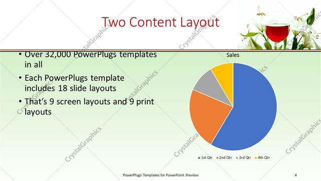 Two Content presentation slide layout