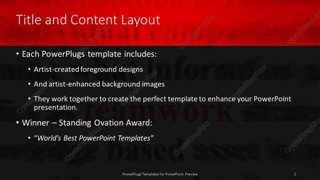 Title and Content presentation slide layout