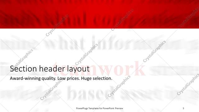 Section Header presentation slide layout