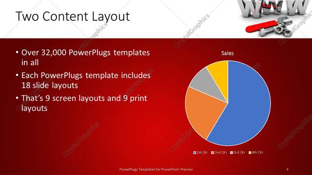 Two Content presentation slide layout