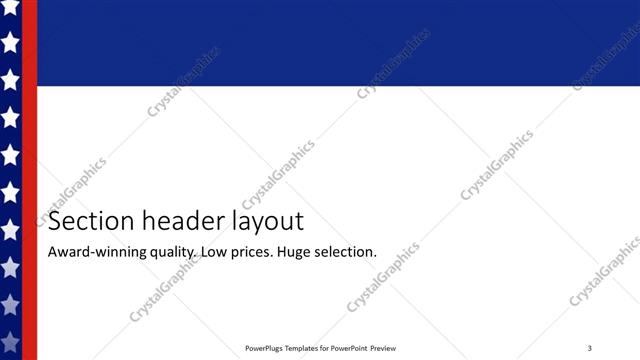 Section Header presentation slide layout