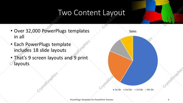 Two Content presentation slide layout
