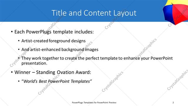 Title and Content presentation slide layout