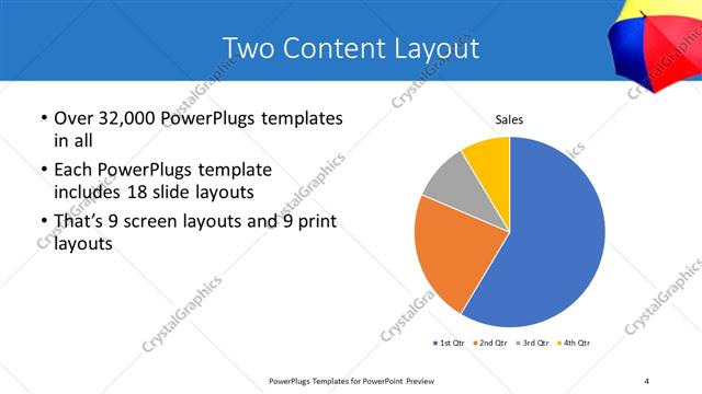 Two Content presentation slide layout