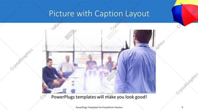 Picture with Caption presentation slide layout