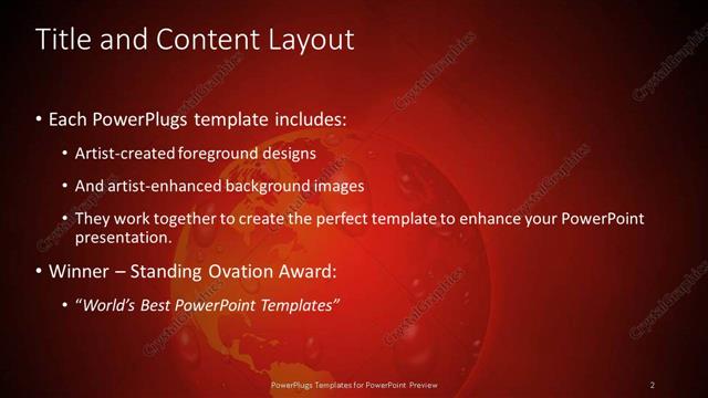 Title and Content presentation slide layout