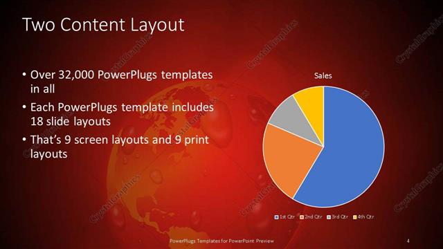 Two Content presentation slide layout
