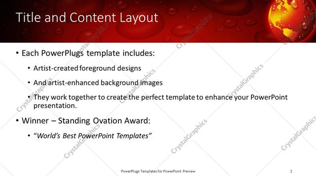 Title and Content presentation slide layout