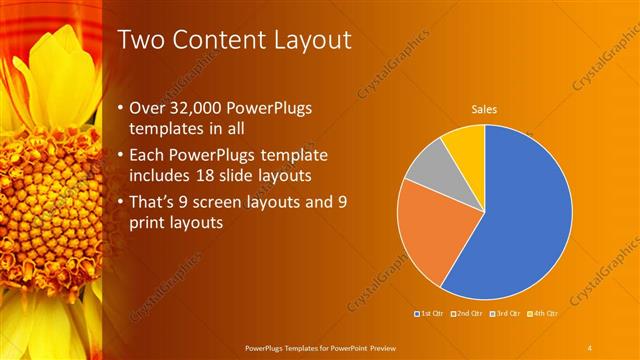 Two Content presentation slide layout