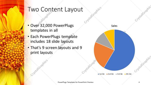 Two Content presentation slide layout