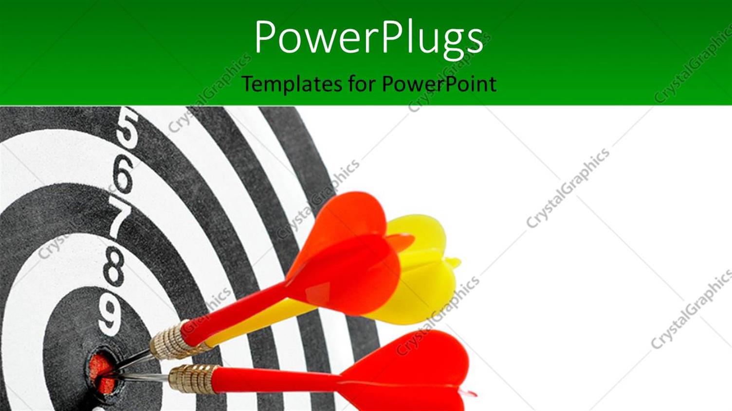 Featuring Red and Yellow Darts Stuck on Bulls Eye of Target