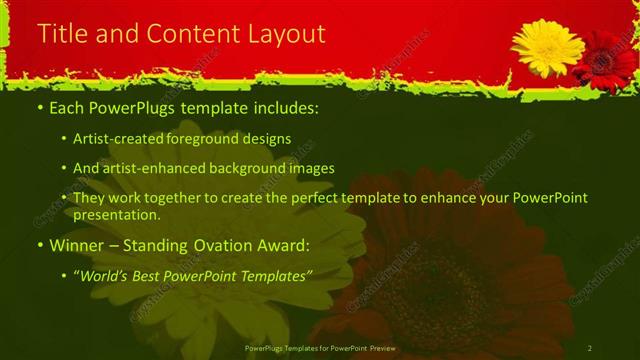Title and Content presentation slide layout