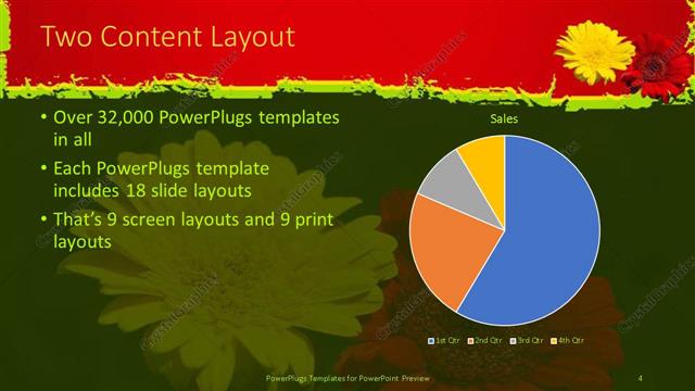 Two Content presentation slide layout