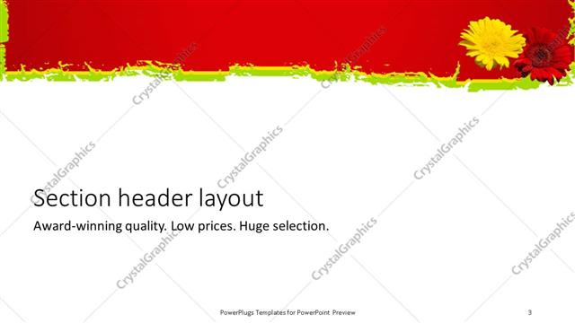 Section Header presentation slide layout