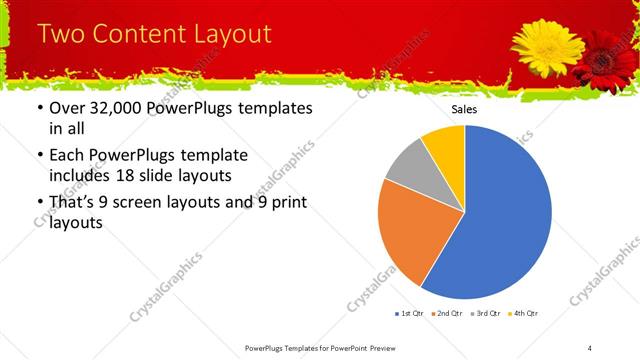 Two Content presentation slide layout