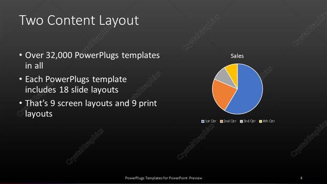 Two Content presentation slide layout