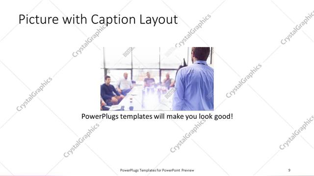 Picture with Caption presentation slide layout
