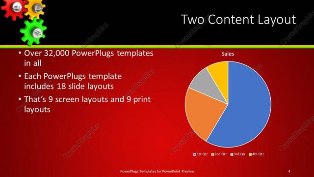 Two Content presentation slide layout
