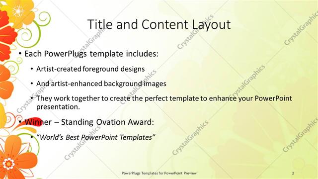 Title and Content presentation slide layout