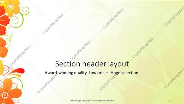Section Header presentation slide layout
