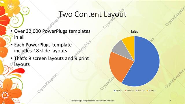 Two Content presentation slide layout