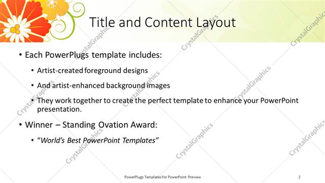Title and Content presentation slide layout