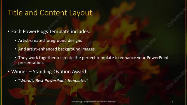 Title and Content presentation slide layout