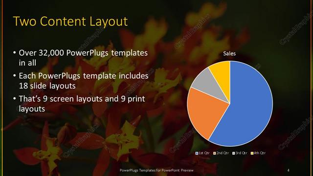 Two Content presentation slide layout