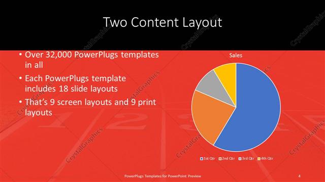 Two Content presentation slide layout