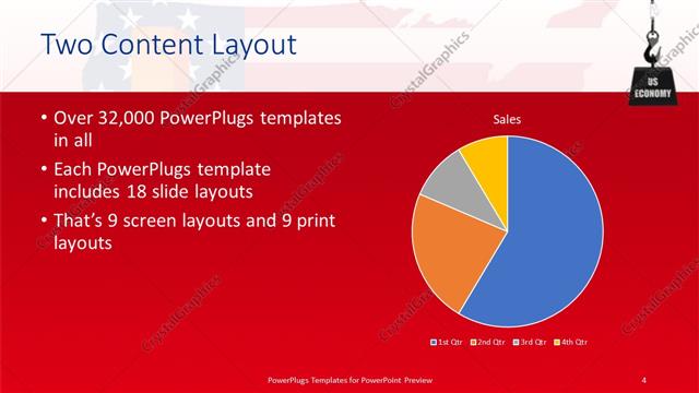 Two Content presentation slide layout