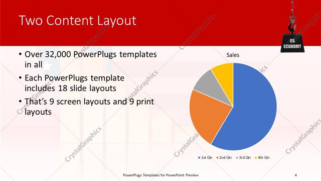 Two Content presentation slide layout
