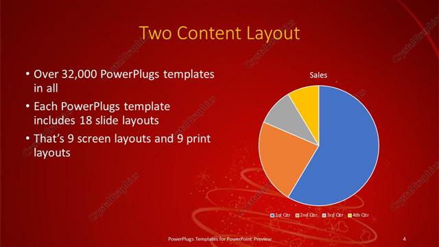 Two Content presentation slide layout