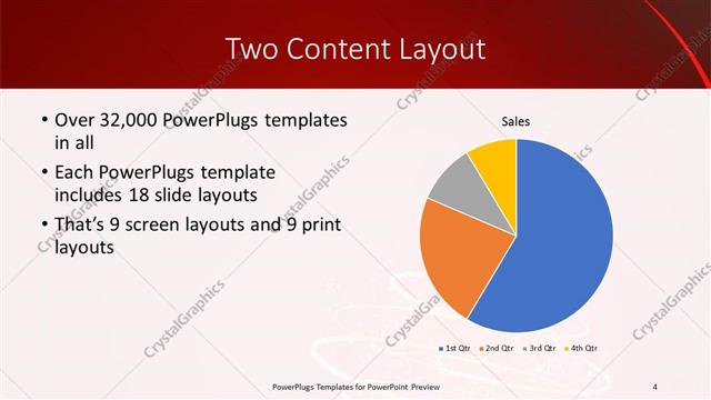 Two Content presentation slide layout