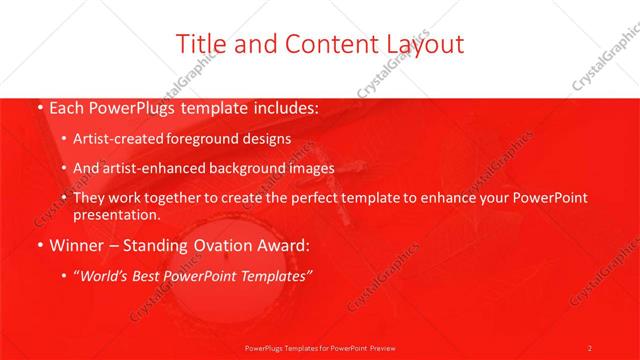 Title and Content presentation slide layout