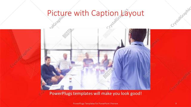 Picture with Caption presentation slide layout