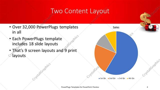 Two Content presentation slide layout