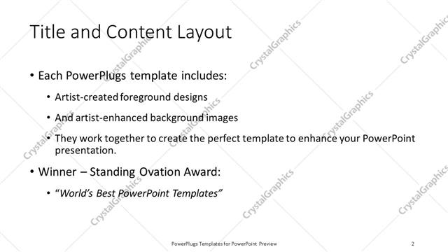 Title and Content presentation slide layout