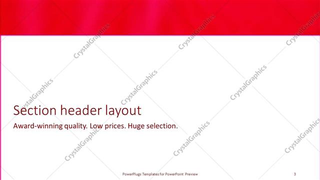 Section Header presentation slide layout