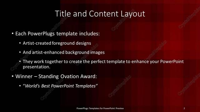 Title and Content presentation slide layout