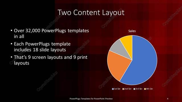Two Content presentation slide layout