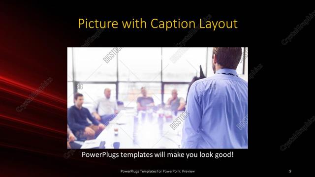 Picture with Caption presentation slide layout