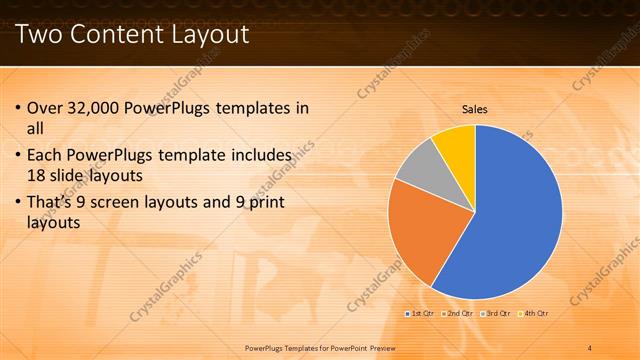 Two Content presentation slide layout
