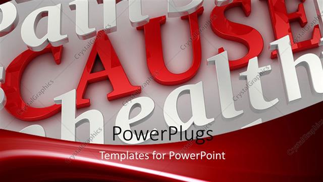  Presentation with cause - A reddish background with a place for text