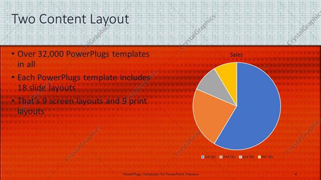 Two Content presentation slide layout