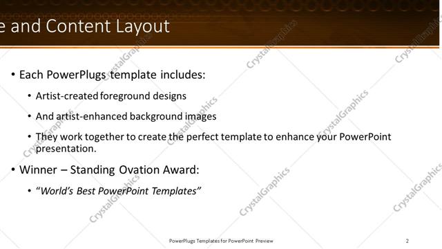 Title and Content presentation slide layout