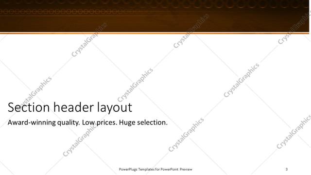 Section Header presentation slide layout